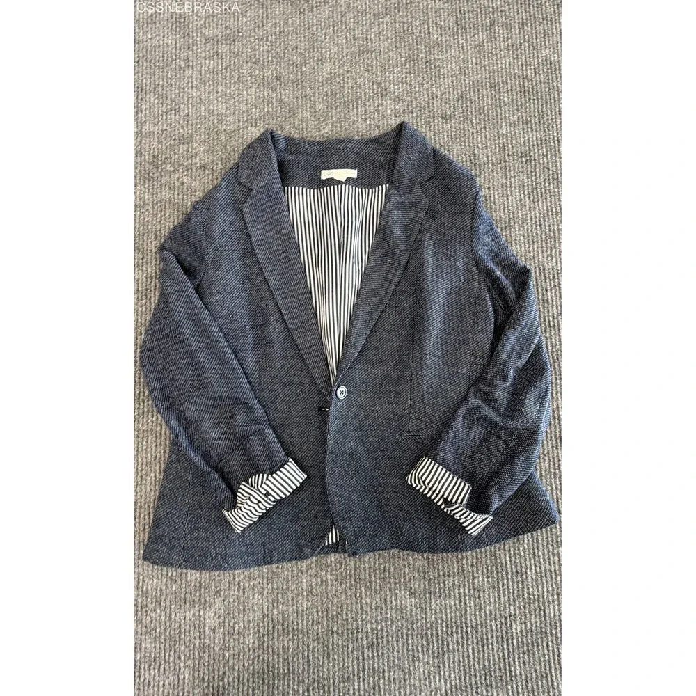 Cato Blue Women's Navy Blue Blazer Suit Jacket Business Casual Button Front - L